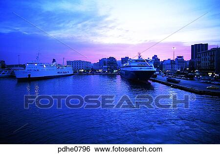 Piraeus, harbor city, cities, passenger boat, passenger ship, marine traffic, marine transport View Large Photo Image Stock Photograph - Piraeus, harbor city, cities, passenger boat, passenger ship, marine traffic, marine transport. Fotosearch