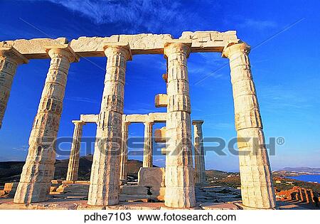 Sounion, Poseidon shrine, sanctuary, Doric style, architecture style, architecture, style View Large Photo Image Stock Image - Sounion, Poseidon shrine, sanctuary, Doric style, architecture style, architecture, style. Fotosearch