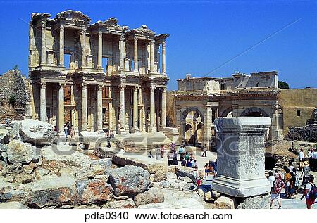 Epenetus, Celsus Library, library, libraries, stone, post, pole View Large Photo Image Stock Image - Epenetus, Celsus Library, library, libraries, stone, post, pole. Fotosearch