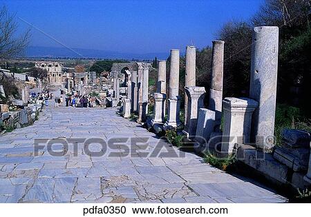 Epenetus, Celsus Library, street, road, street, road, stone View Large Photo Image Stock Image - Epenetus, Celsus Library, street, road, street, road, stone. Fotosearch