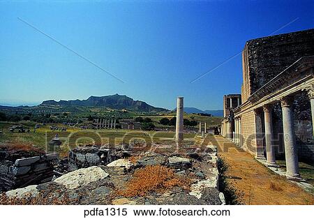 Stock Photography - gymnasium, marble, marble pillar, post, pole, column. Fotosearch