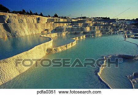 Hierapolis, Pamukkale, calcium, hot spring, natural bath, Cascade, tourist spot View Large Photo Image Stock Image - Hierapolis, Pamukkale, calcium, hot spring, natural bath, Cascade, tourist spot. Fotosearch