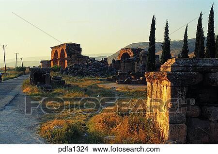 Hierapolis, post, pole, column, ruins, ancient times, old times View Large Photo Image Picture - Hierapolis, post, pole, column, ruins, ancient times, old times. Fotosearch
