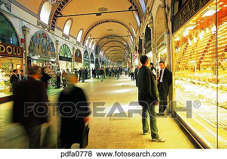 Stock Photo - Istanbul, Grand Bazar, memorial, remembrance, store, market, fair. Fotosearch
