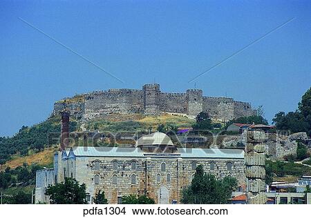 Picture - Smyrna, castlewall, ancient times, old times, antiquity, ancient, ancient times. Fotosearch