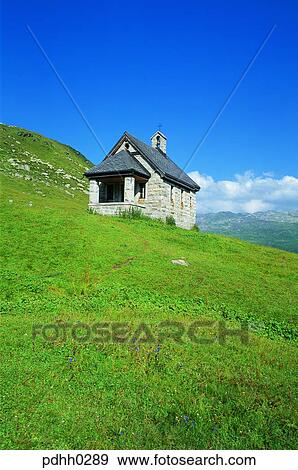 Stock Photo - suburb, suburb district, church, cloud, nations, day. Fotosearch