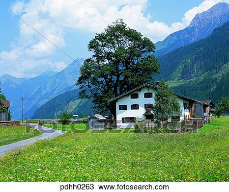 Stock Image - suburb, suburb district, cloud, way, road, route, street. Fotosearch
