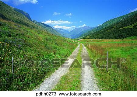 Stock Image - suburb, suburb district, cloud, way, road, route, street. Fotosearch