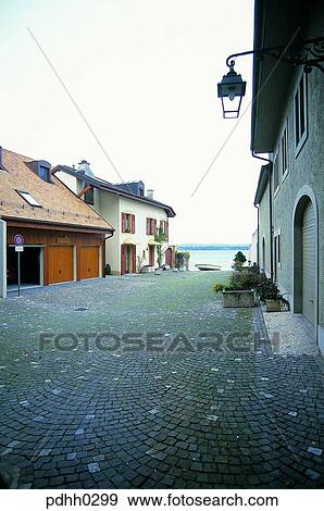 Stock Photo - suburb, suburb district, way, road, route, street, nations. Fotosearch