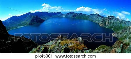 day, Mt Baekdu, Mt Baekdu crater lake, mountain, outdoor, exterior View Large Photo Image Stock Image - day, Mt Baekdu, Mt Baekdu crater lake, mountain, outdoor, exterior. Fotosearch