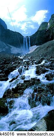 Stock Photograph - canyon, gully, day, rock, Mt Baekdu, North Korea. Fotosearch