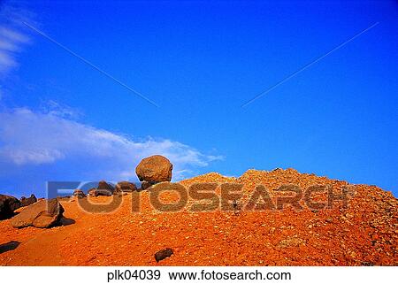 Stock Photo - cloud, day, rock, Mt Baekdu, North Korea, outdoor. Fotosearch