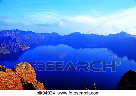 winter mountain, day, water, rock, Mt Baekdu, North Korea View Large Photo Image Picture - winter mountain, day, water, rock, Mt Baekdu, North Korea. Fotosearch