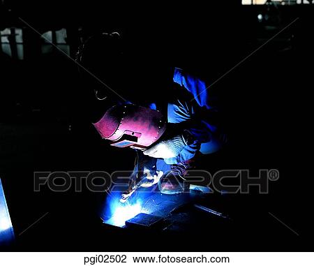 Stock Image - worker, laborer, men, male, labor, mask. Fotosearch