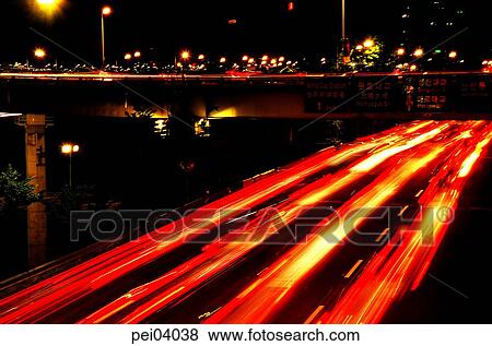 Stock Photo - Gangbyeon road, building, structure, architecture, transportation, traffic, transit. Fotosearch