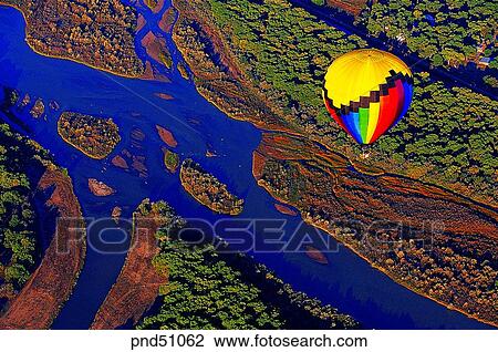 Stock Image - balloon, balloon contest, day, leisure, leisure, leisure sports, Rio Grande River. Fotosearch