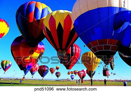 Stock Photograph - balloon, balloon contest, day, leisure, leisure, leisure sports, adventure. Fotosearch