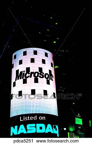 sign, signboard, Nasdaq, neon, neon sign, New York, city View Large Photo Image Stock Image - sign, signboard, Nasdaq, neon, neon sign, New York, city. Fotosearch