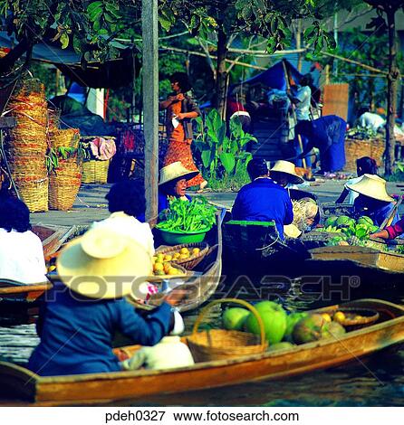 Stock Photo - river, sightseeing, tourism, Southern Asia, Taiwan, Eastern Asia, Bangkok. Fotosearch