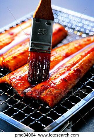 broiled dish, brush, grill, broiled dish on charcoal fire, broiled dish with sauce, dish View Large Photo Image Picture - broiled dish, brush, grill, broiled dish on charcoal fire, broiled dish with sauce, dish. Fotosearch