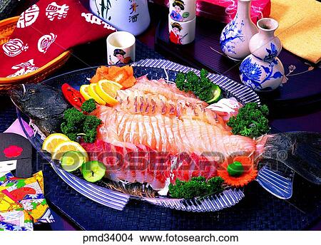 Picture - delicious, all raw fish, all raw fish, raw fish, dish, food. Fotosearch