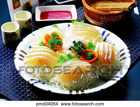 Picture - food, all raw fish, food, dish, raw fish, all raw fish. Fotosearch