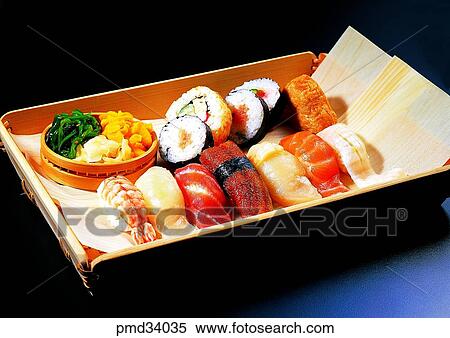Stock Photography - food, fish callifornia roll, food, dish, sushi, all callifornia roll. Fotosearch
