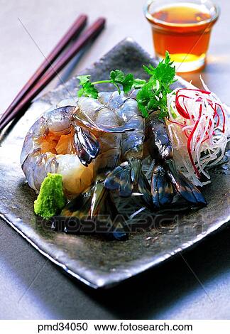 Stock Image - lobster, shrimp, fresh shrimp, drink, liquor, alcohol. Fotosearch