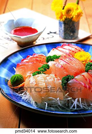 Picture - sea bream, gold bream, raw sea bream fish, raw gold bream fish, raw fish, dish. Fotosearch