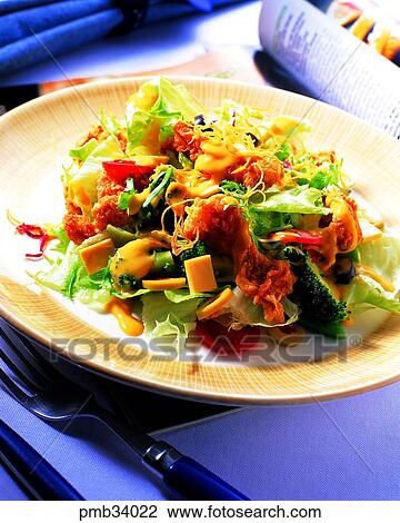 chicken salad, chicken food, chicken dish, western dish, western food, western dish View Large Photo Image Stock Image - chicken salad, chicken food, chicken dish, western dish, western food, western dish. Fotosearch