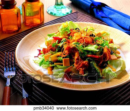 chicken salad, chicken food, chicken dish, Mexican salad, western dish, western food View Large Photo Image Stock Image - chicken salad, chicken food, chicken dish, Mexican salad, western dish, western food. Fotosearch