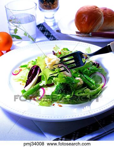 desert, water cup, bread, salad, Caesar salad View Large Photo Image Stock Photo - desert, water cup, bread, salad, Caesar salad. Fotosearch