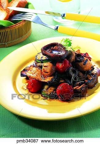 knife, grilled mushroom, grilled mushroom with vegetables, mushroom dish, mushroom food, western dish View Large Photo Image Stock Photo - knife, grilled mushroom, grilled mushroom with vegetables, mushroom dish, mushroom food, western dish. Fotosearch