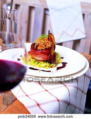 rolled bacon steak, bacon steak, western dish, western food, steak, western dish View Large Photo Image Stock Photo - rolled bacon steak, bacon steak, western dish, western food, steak, western dish. Fotosearch