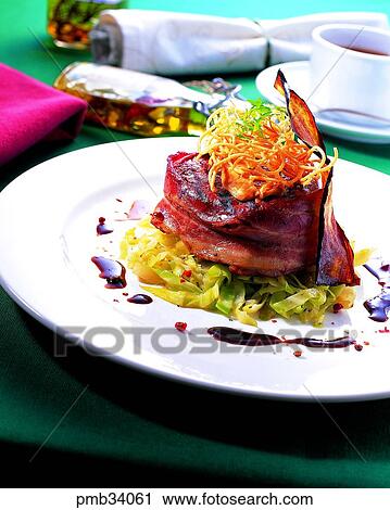rolled bacon steak, western dish, western food, steak, western dish, western food View Large Photo Image Stock Image - rolled bacon steak, western dish, western food, steak, western dish, western food. Fotosearch