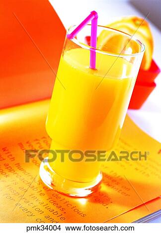 fruit juice, straw, indoor, orange juice, orange juice, glass View Large Photo Image Picture - fruit juice, straw, indoor, orange juice, orange juice, glass. Fotosearch