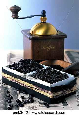 Stock Image - grinder, indoor, coffee beans, coffee beans grinder, coffee, coffee grinder. Fotosearch