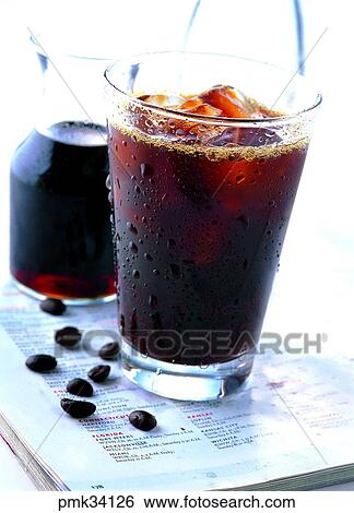 ice coffee, cool, refreshing, indoor, ice coffee, glass View Large Photo Image Stock Photograph - ice coffee, cool, refreshing, indoor, ice coffee, glass. Fotosearch