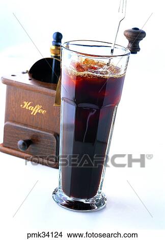 ice coffee, grinder, indoor, ice coffee, coffee beans grinder, glass View Large Photo Image Picture - ice coffee, grinder, indoor, ice coffee, coffee beans grinder, glass. Fotosearch