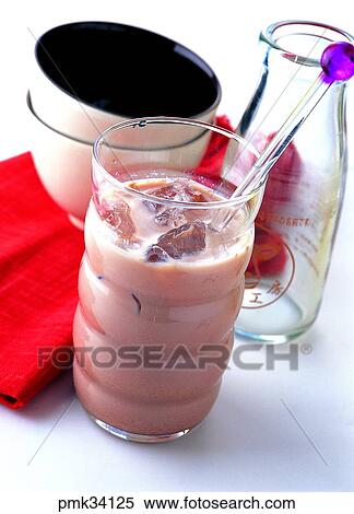 indoor, ice cocoa, bottle, glass bottle, glass, cup View Large Photo Image Stock Photography - indoor, ice cocoa, bottle, glass bottle, glass, cup. Fotosearch