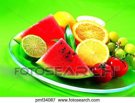 fruit, desert, lime, cherry tomato, watermelon, indoor View Large Photo Image Stock Photo - fruit, desert, lime, cherry tomato, watermelon, indoor. Fotosearch