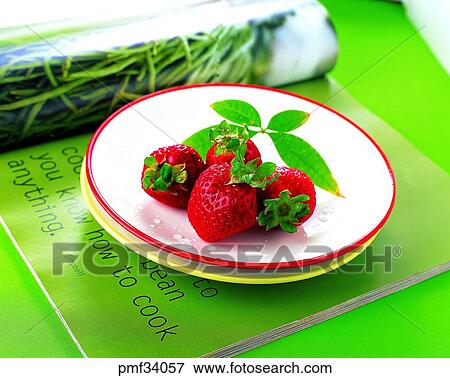 fruit, desert, strawberry, indoor, magazine, plate View Large Photo Image Stock Photo - fruit, desert, strawberry, indoor, magazine, plate. Fotosearch