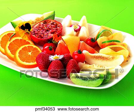 fruit, desert, strawberry, melon, pomegranate, indoor View Large Photo Image Stock Image - fruit, desert, strawberry, melon, pomegranate, indoor. Fotosearch