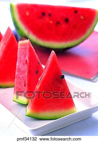 fruit, section, slice, desert, watermelon, indoor View Large Photo Image Stock Image - fruit, section, slice, desert, watermelon, indoor. Fotosearch