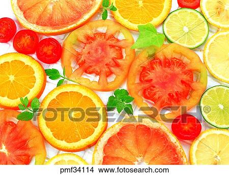 fruit, section, slice, lime, lemon, cherry tomato, background View Large Photo Image Picture - fruit, section, slice, lime, lemon, cherry tomato, background. Fotosearch