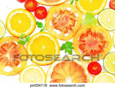 fruit, section, slice, lime, lemon, cherry tomato, background View Large Photo Image Stock Photograph - fruit, section, slice, lime, lemon, cherry tomato, background. Fotosearch
