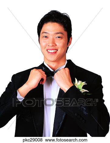 marriage, butterfly-shaped tie, men, male, Oriental, smile View Large Photo Image Stock Photo - marriage, butterfly-shaped tie, men, male, Oriental, smile. Fotosearch