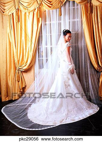 marriage, Oriental, dress, wedding veil, bridal veil, person, human View Large Photo Image Stock Photograph - marriage, Oriental, dress, wedding veil, bridal veil, person, human. Fotosearch