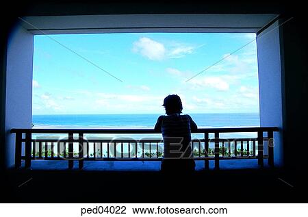 sightseeing, tourism, Guam, resort, sea, balcony, person View Large Photo Image Stock Image - sightseeing, tourism, Guam, resort, sea, balcony, person. Fotosearch