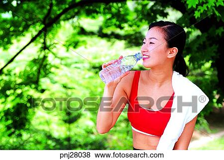 Stock Photo - thirst, health, health care, care, healthy beauty, healthy, beauty. Fotosearch